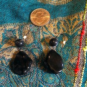 2 pair black earrings